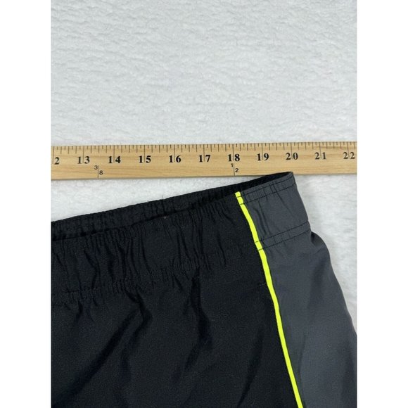 Op Ocean Pacific Swim Trunks Mens XL 40-42 Black Gray Lime Mesh Lined Shorts - Picture 5 of 9